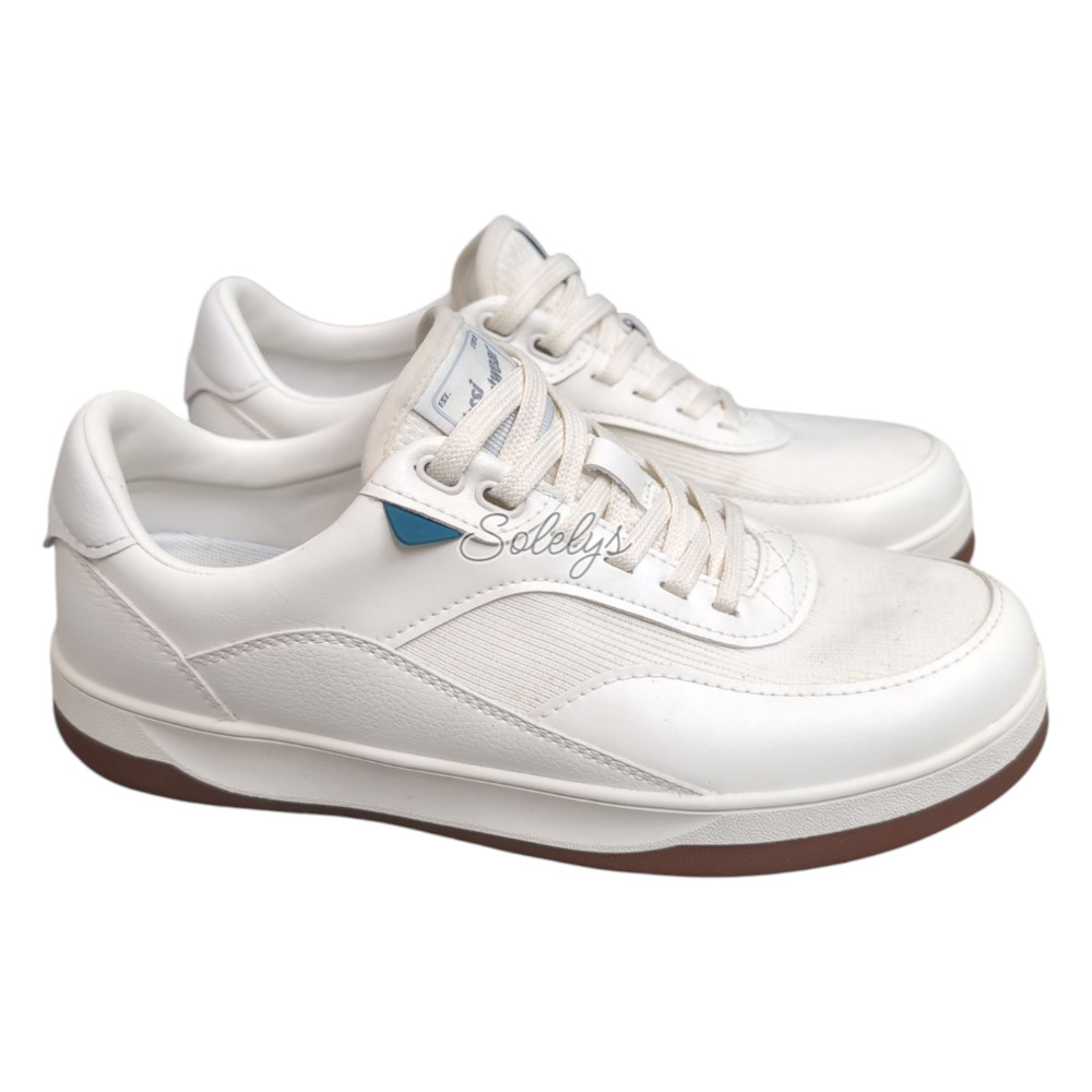 Vessi Courtside Classic Waterproof Men 8 Women 9 Off White Vegan Lace Up Sneaker